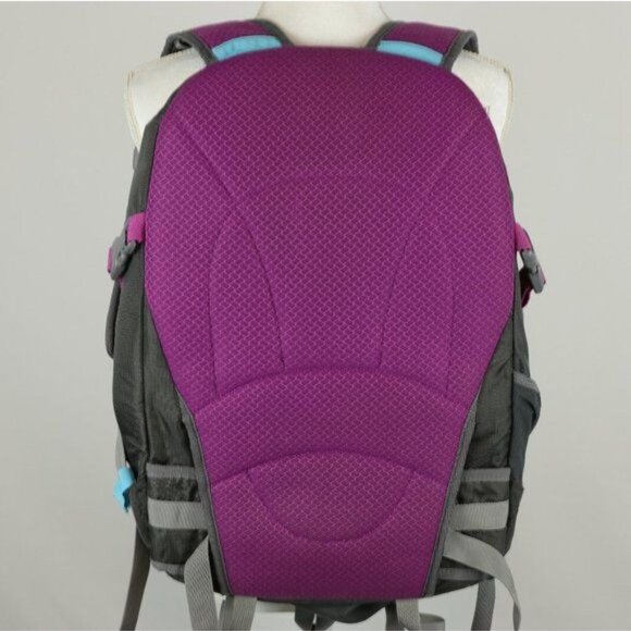 Eddie Bauer Adventurer Women's Gray Purple Zip Closure Day Backpack - Picture 9 of 12